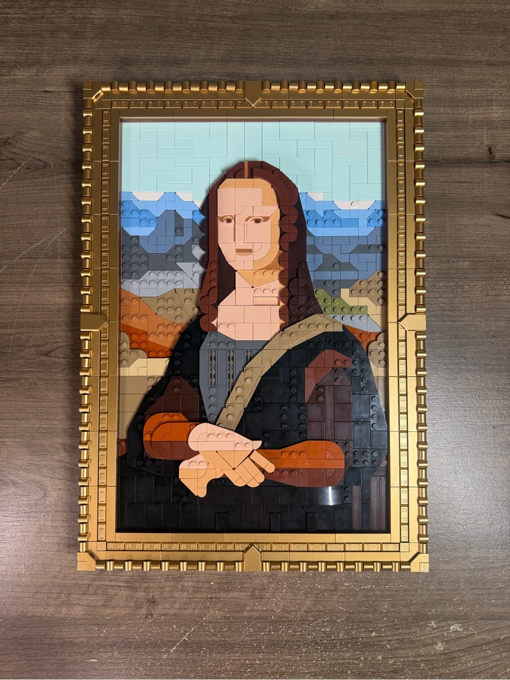 LEGO Art Mona Lisa 31213 1503 Pieces 3D Wall Art Gold Frame Assembled